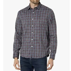 UNTUCKit Macallan Shirt Gray Blue Red Plaid Button Down Long Sleeve XL